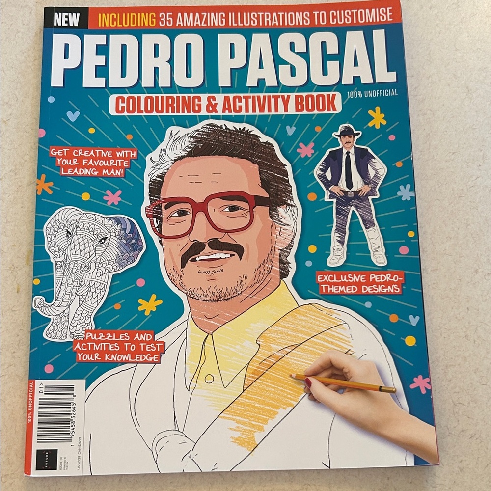 Pedro Pascal Coloring & Activity Book 100% Official Spend Time With Pedro